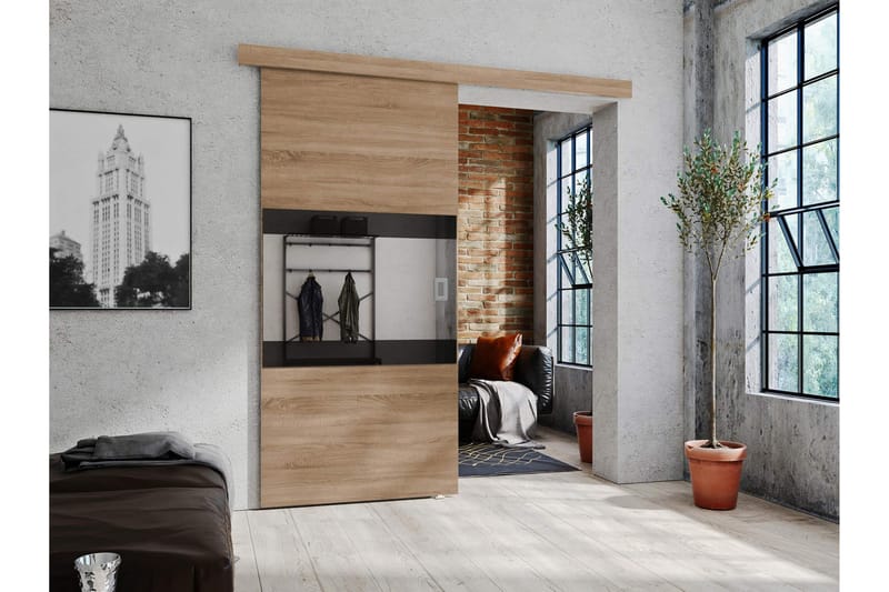 Bemi Skjutdörr - Beige/Svart - Hus & renovering - Bygg - Dörrar & Portar - Skjutdörrar