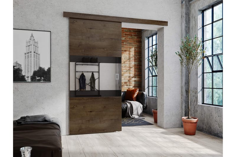 Bemi Skjutdörr - Brun/Svart - Hus & renovering - Bygg - Dörrar & Portar - Skjutdörrar