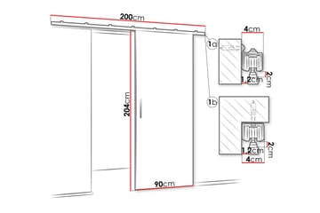 Cassidy Skjutdörr - Svart - Hus & renovering - Bygg - Dörrar & Portar - Skjutdörrar