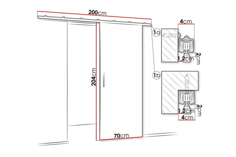 Cassidy Skjutdörr - Vit - Hus & renovering - Bygg - Dörrar & Portar - Skjutdörrar