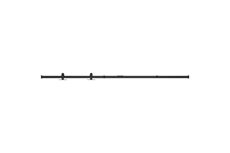 Mini skjutdörrsbeslag kolstål 122 cm - Svart - Hus & renovering - Bygg - Dörrar & Portar - Dörrbeslag & dörrtillbehör