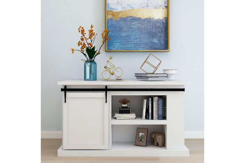 Mini skjutdörrsbeslag kolstål 152 cm - Svart - Hus & renovering - Bygg - Dörrar & Portar - Dörrbeslag & dörrtillbehör