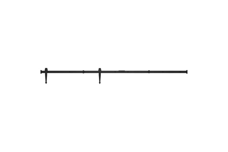 Mini skjutdörrsbeslag kolstål 152 cm - Svart - Hus & renovering - Bygg - Dörrar & Portar - Dörrbeslag & dörrtillbehör