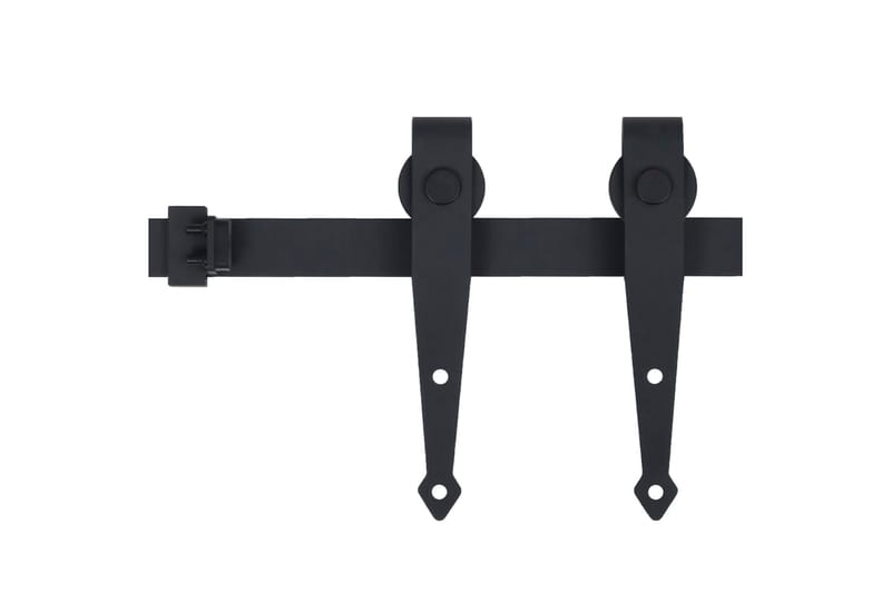 Mini skjutdörrsbeslag kolstål 152 cm - Svart - Hus & renovering - Bygg - Dörrar & Portar - Dörrbeslag & dörrtillbehör