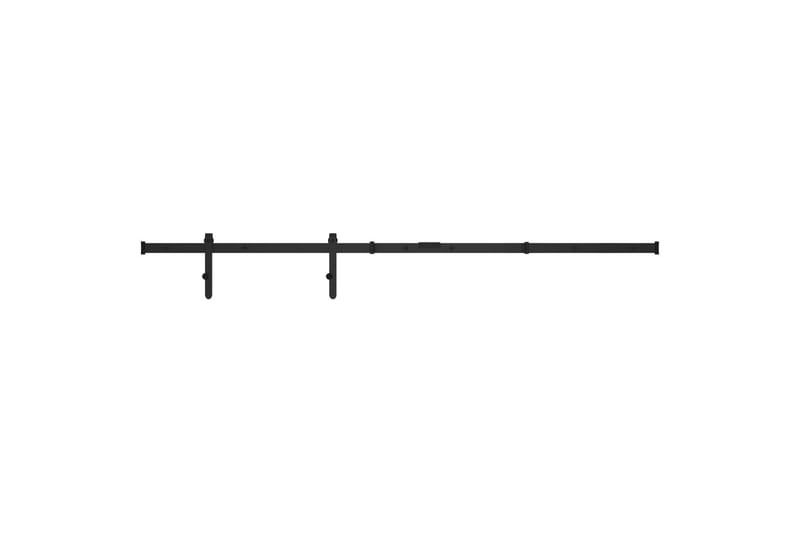 Mini skjutdörrsbeslag kolstål 152 cm - Svart - Hus & renovering - Bygg - Dörrar & Portar - Dörrbeslag & dörrtillbehör