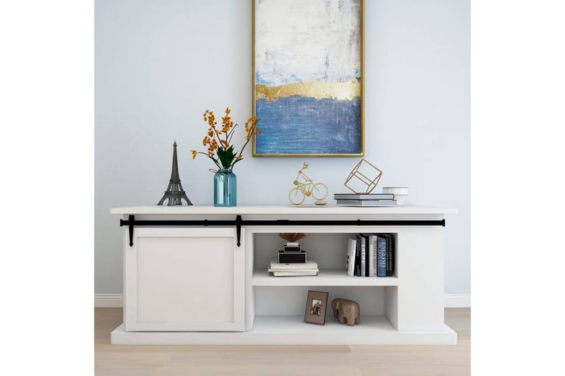 Mini skjutdörrsbeslag kolstål 183 cm - Svart - Hus & renovering - Bygg - Dörrar & Portar - Dörrbeslag & dörrtillbehör