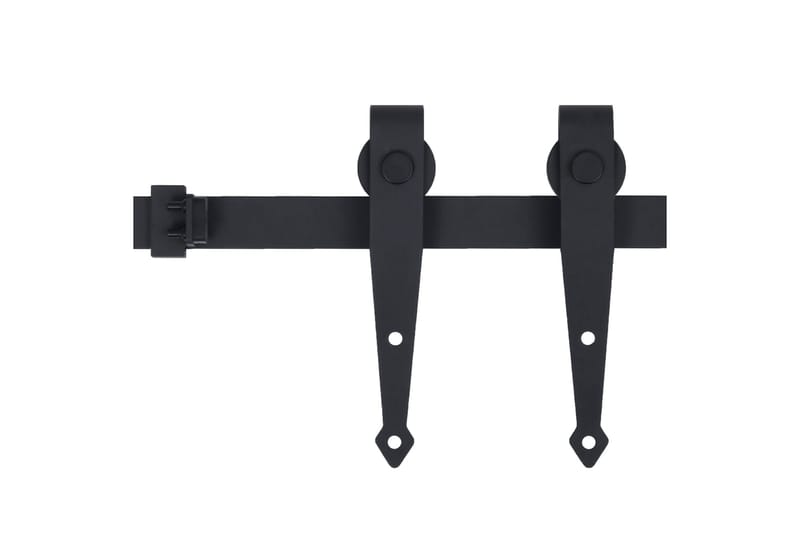 Mini skjutdörrsbeslag kolstål 183 cm - Svart - Hus & renovering - Bygg - Dörrar & Portar - Dörrbeslag & dörrtillbehör
