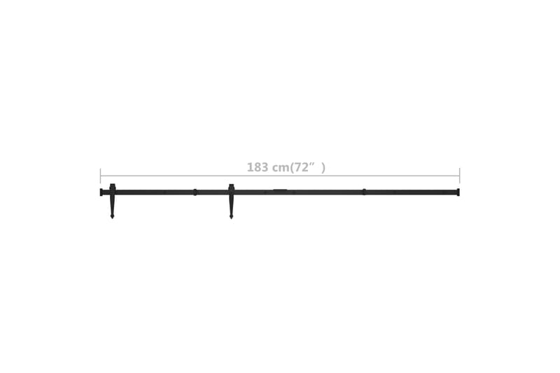Mini skjutdörrsbeslag kolstål 183 cm - Svart - Hus & renovering - Bygg - Dörrar & Portar - Dörrbeslag & dörrtillbehör