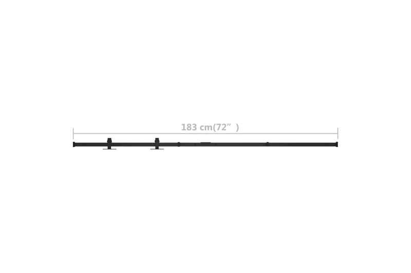 Mini skjutdörrsbeslag kolstål 183 cm - Svart - Skjutdörrsbeslag
