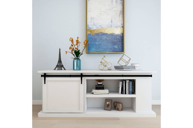 Mini skjutdörrsbeslag kolstål 200 cm - Svart - Hus & renovering - Bygg - Dörrar & Portar - Dörrbeslag & dörrtillbehör