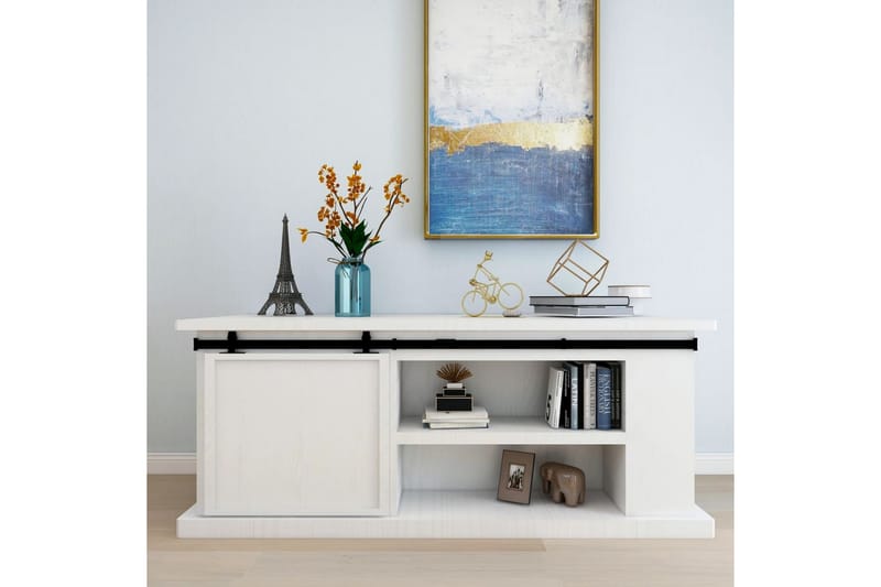 Mini skjutdörrsbeslag kolstål 200 cm - Svart - Hus & renovering - Bygg - Dörrar & Portar - Dörrbeslag & dörrtillbehör