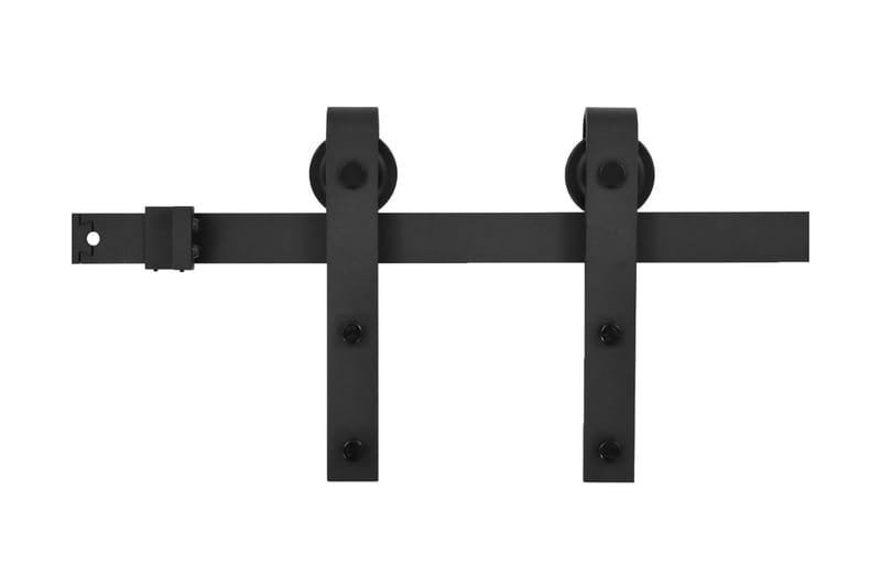 Skjutdörrsbeslag 183 cm stål svart - Svart - Hus & renovering - Bygg - Dörrar & Portar - Dörrbeslag & dörrtillbehör