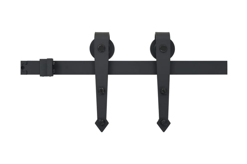 Skjutdörrsbeslag 200 cm stål svart - Svart - Hus & renovering - Bygg - Dörrar & Portar - Dörrbeslag & dörrtillbehör