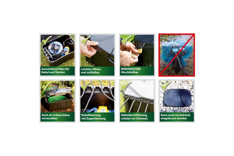 Garden Power Box Heissner - Hus & renovering - Bygg - Dörrar & Portar - Dörrlås & dörrhandtag - Låskista & låshus