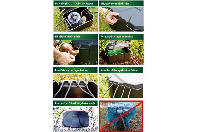 Garden Power Box Heissner - Hus & renovering - Bygg - Dörrar & Portar - Dörrlås & dörrhandtag - Låskista & låshus