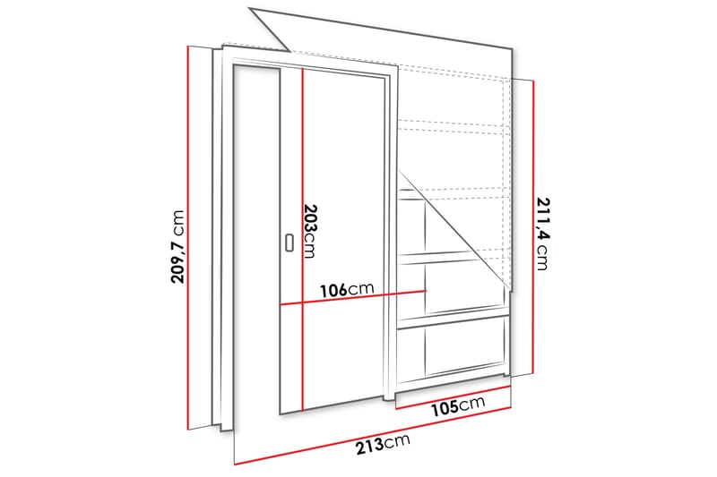 Dianna Skjutdörr - Vit - Hus & renovering - Bygg - Dörrar & Portar - Skjutdörrar