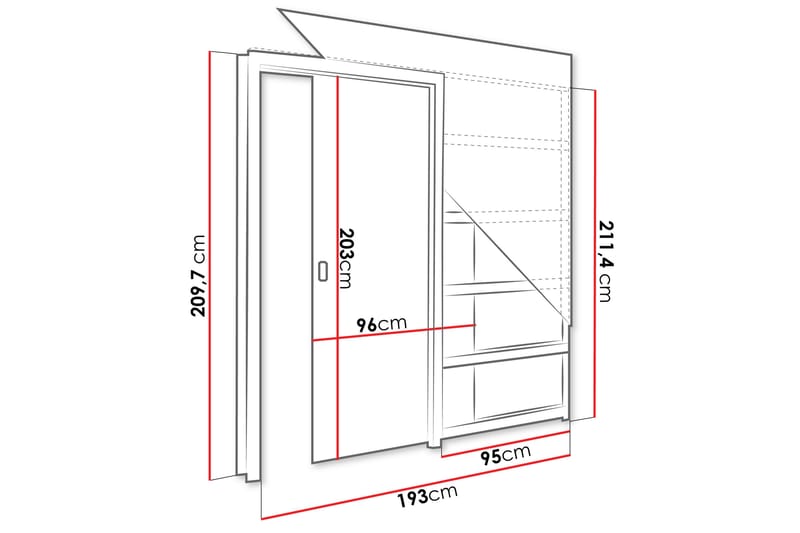 Dianna Skjutdörr - Vit/Svart - Hus & renovering - Bygg - Dörrar & Portar - Skjutdörrar
