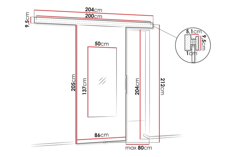 Doncaster Skjutdörr - Beige - Hus & renovering - Bygg - Dörrar & Portar - Skjutdörrar
