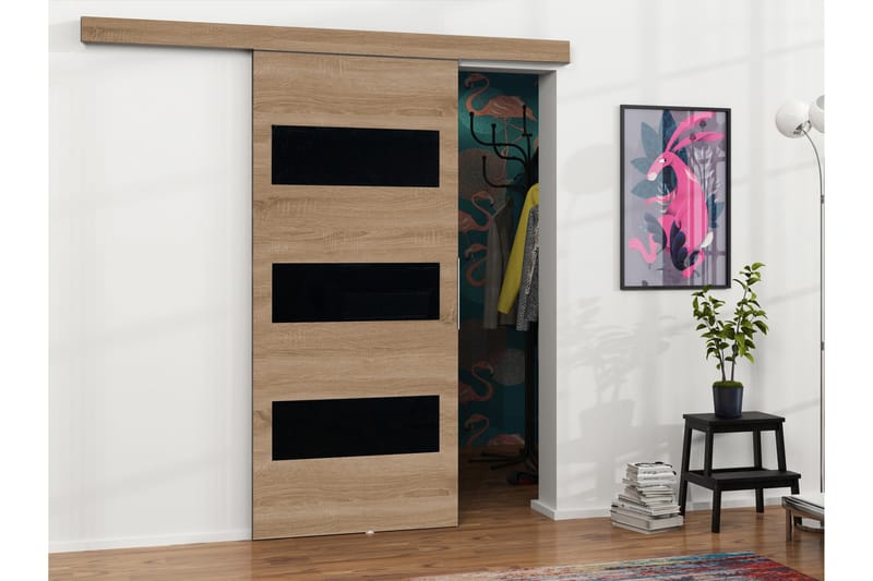 Doncaster Skjutdörr - Beige/Svart - Hus & renovering - Bygg - Dörrar & Portar - Skjutdörrar