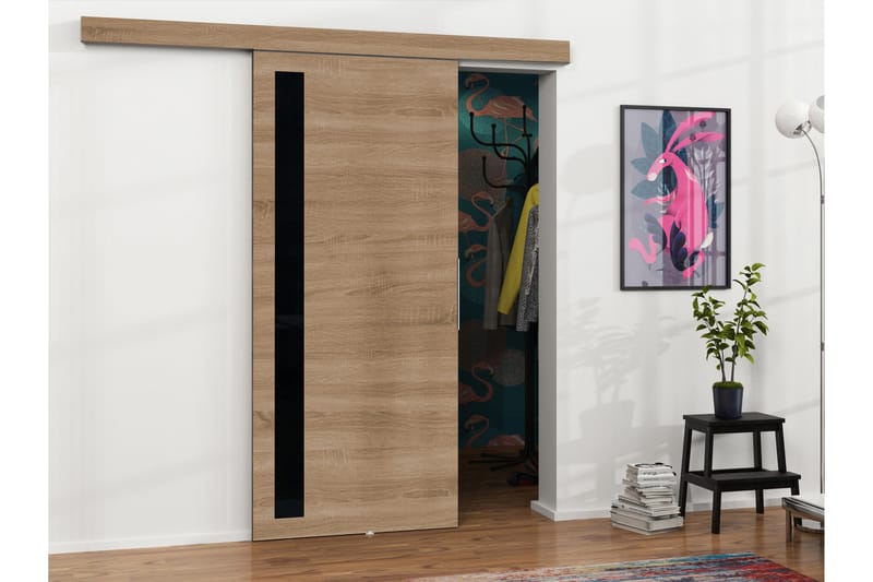 Doncaster Skjutdörr - Beige/Svart - Hus & renovering - Bygg - Dörrar & Portar - Skjutdörrar