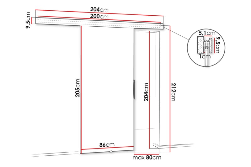 Doncaster Skjutdörr - Brun - Hus & renovering - Bygg - Dörrar & Portar - Skjutdörrar