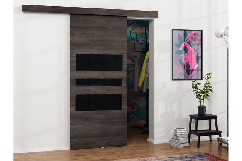 Doncaster Skjutdörr - Brun/Svart - Hus & renovering - Bygg - Dörrar & Portar - Skjutdörrar