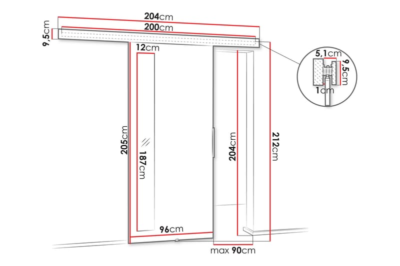 Doncaster Skjutdörr - Grå - Hus & renovering - Bygg - Dörrar & Portar - Skjutdörrar