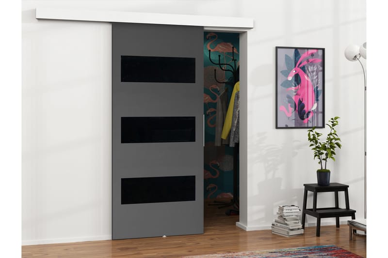 Doncaster Skjutdörr - Vit/Grå/Svart - Hus & renovering - Bygg - Dörrar & Portar - Skjutdörrar