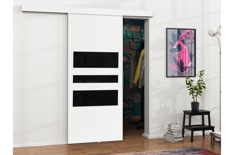 Doncaster Skjutdörr - Vit/Svart - Hus & renovering - Bygg - Dörrar & Portar - Skjutdörrar