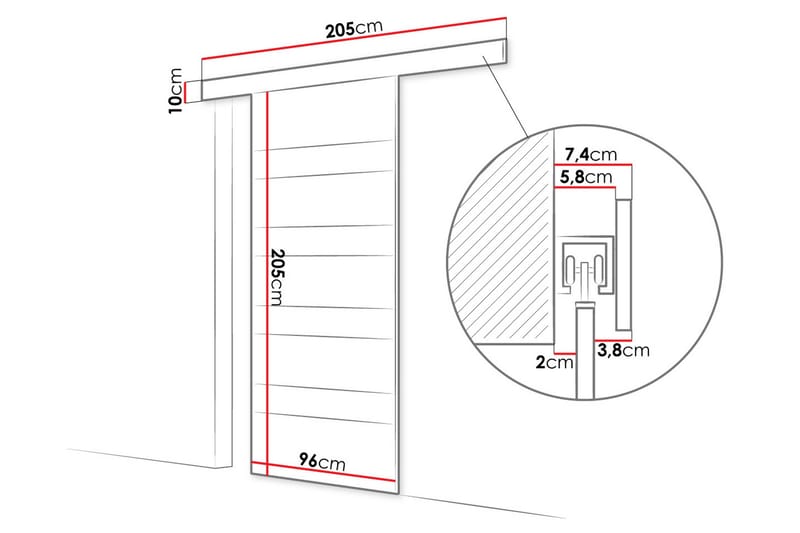 Granica Skjutdörr - Beige/Vit - Hus & renovering - Bygg - Dörrar & Portar - Skjutdörrar