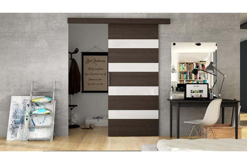 Granica Skjutdörr - Brun/Vit - Hus & renovering - Bygg - Dörrar & Portar - Skjutdörrar