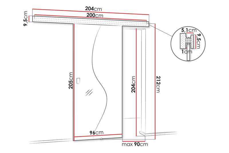 Grinduga Skjutdörr - Beige - Hus & renovering - Bygg - Dörrar & Portar - Skjutdörrar