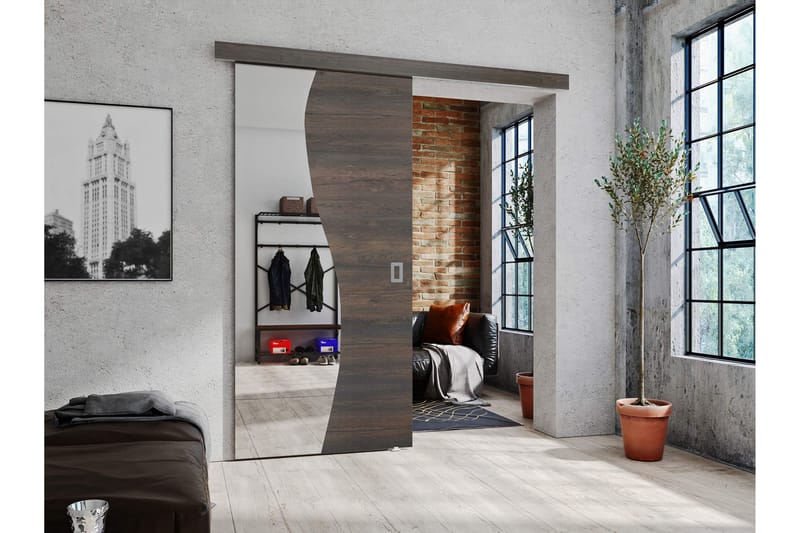 Grinduga Skjutdörr - Brun - Hus & renovering - Bygg - Dörrar & Portar - Skjutdörrar