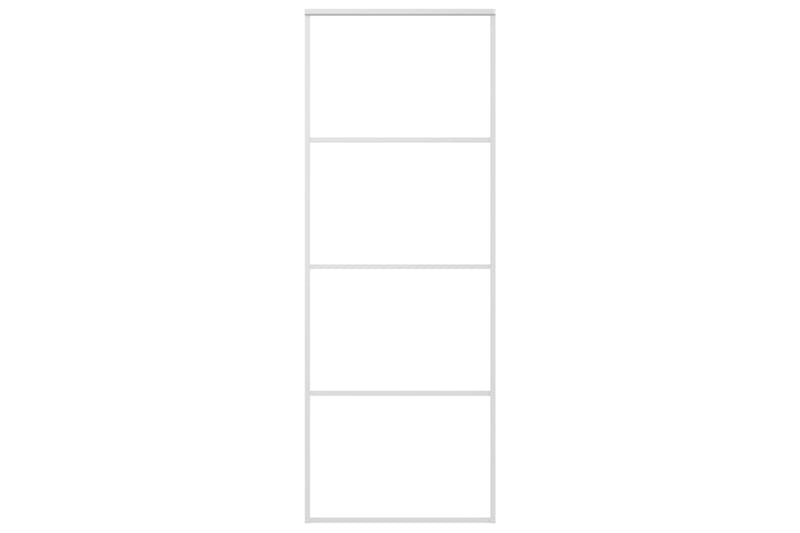 Skjutdörr ESG-glas och aluminium 76x205 cm vit - Vit - Hus & renovering - Bygg - Dörrar & Portar - Skjutdörrar