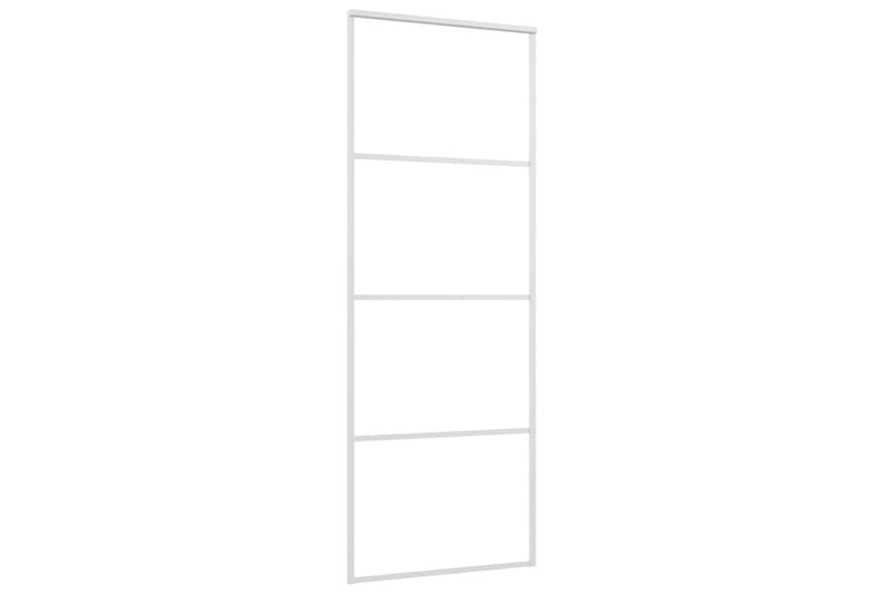 Skjutdörr ESG-glas och aluminium 76x205 cm vit - Vit - Hus & renovering - Bygg - Dörrar & Portar - Skjutdörrar