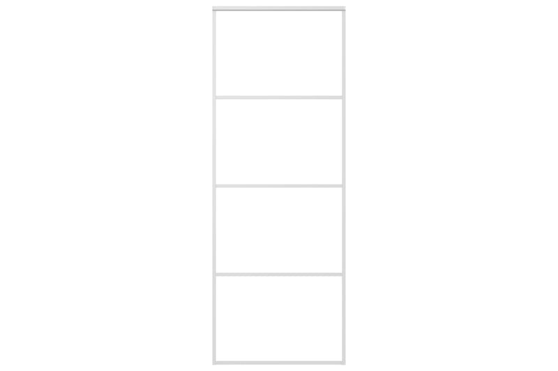 Skjutdörr frostat ESG-glas och aluminium 76x205 cm vit - Vit - Hus & renovering - Bygg - Dörrar & Portar - Skjutdörrar