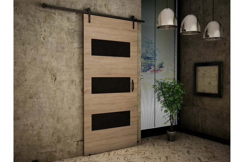 Retro Skjutdörr - Beige - Hus & renovering - Bygg - Dörrar & Portar - Skjutdörrar