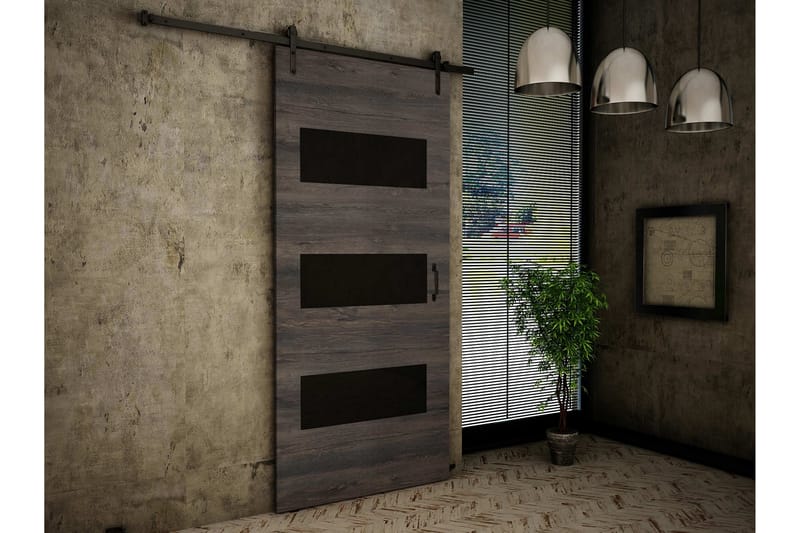 Retro Skjutdörr - Brun - Hus & renovering - Bygg - Dörrar & Portar - Skjutdörrar