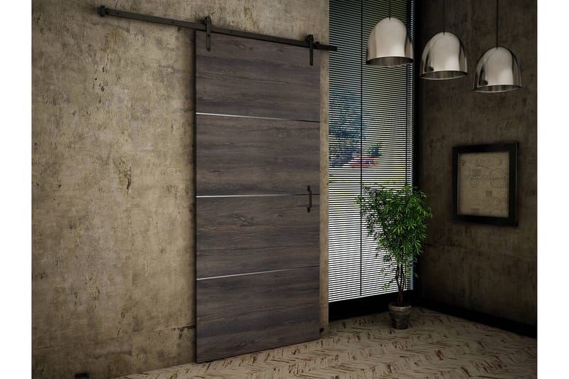 Retro Skjutdörr - Brun - Hus & renovering - Bygg - Dörrar & Portar - Skjutdörrar