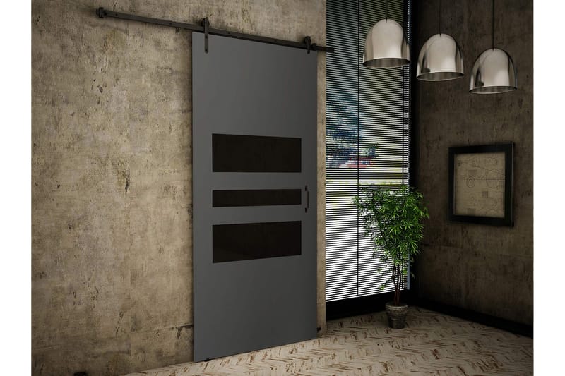 Retro Skjutdörr - Grå - Hus & renovering - Bygg - Dörrar & Portar - Skjutdörrar