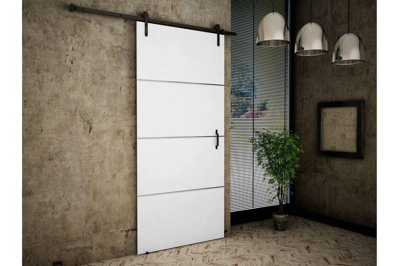 Retro Skjutdörr - Vit - Hus & renovering - Bygg - Dörrar & Portar - Skjutdörrar