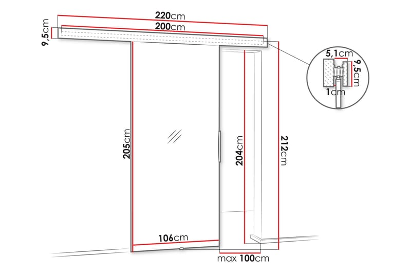 Sigra Skjutdörr - Vit - Hus & renovering - Bygg - Dörrar & Portar - Skjutdörrar