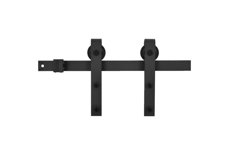 Skjutdörr med beslag 80x210 cm massiv furu - Brun - Hus & renovering - Bygg - Dörrar & Portar - Skjutdörrar