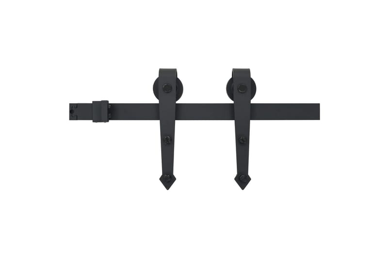 Skjutdörr med beslag 80x210 cm massiv furu - Brun - Hus & renovering - Bygg - Dörrar & Portar - Skjutdörrar