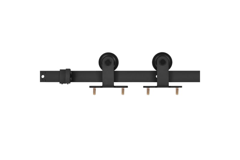 Skjutdörr med beslag 90x210 cm massiv furu - Brun - Hus & renovering - Bygg - Dörrar & Portar - Skjutdörrar