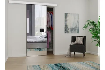 Alata Dörr 204x86x205 cm - Vit/Spegel - Hus & renovering - Bygg - Dörrar & Portar - Skjutdörrar - Skjutdörr innerdörr