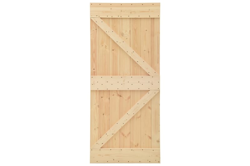 Dörr 100x210 cm massiv furu - Brun - Hus & renovering - Bygg - Dörrar & Portar - Skjutdörrar