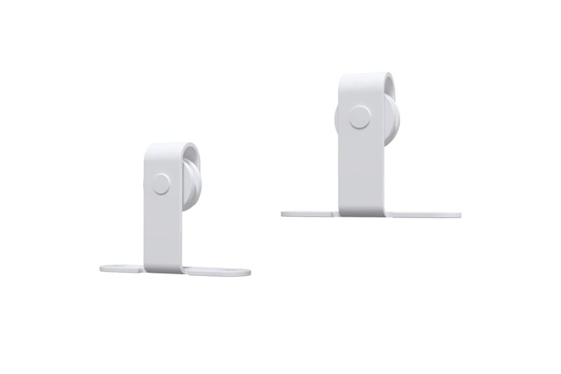 Mini skjutdörrsbeslag kolstål vit 152 cm - Vit - Hus & renovering - Bygg - Dörrar & Portar - Skjutdörrar