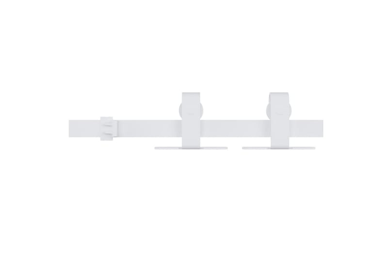 Mini skjutdörrsbeslag kolstål vit 183 cm - Vit - Skjutdörr innerdörr