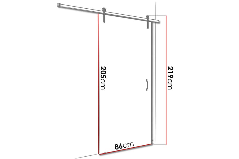Retro Dörr 200x86x219 cm - Svart - Hus & renovering - Bygg - Dörrar & Portar - Skjutdörrar